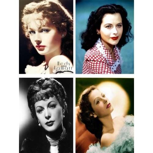 5d Diy diamond painting Beauty Scientist Hedy Lamarr crystal full square drill resin unfinished decorative diamond embroidery