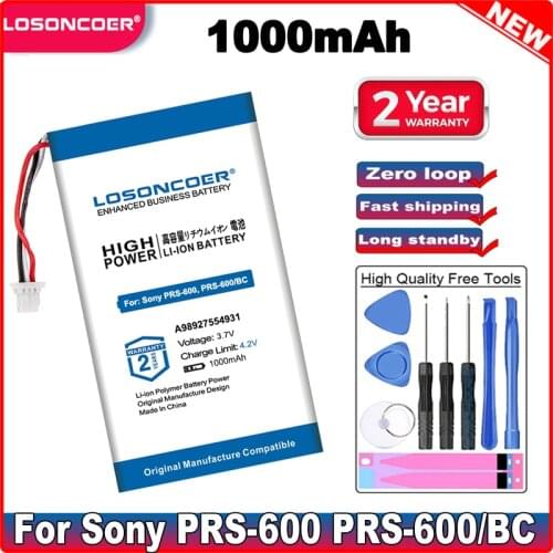 LOSONCOER 1000mAh A98927554931 A98941654402 Battery for Sony PRS-600 PRS-600/BC PRS-600/RC PRS-700 PRS-700BC E-book