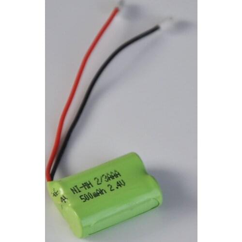 2pcs 2.4V rechargeable 2/3AAA battery pack 500mah 2/3 AAA ni-mh nimh cell for RC toys cordless phone