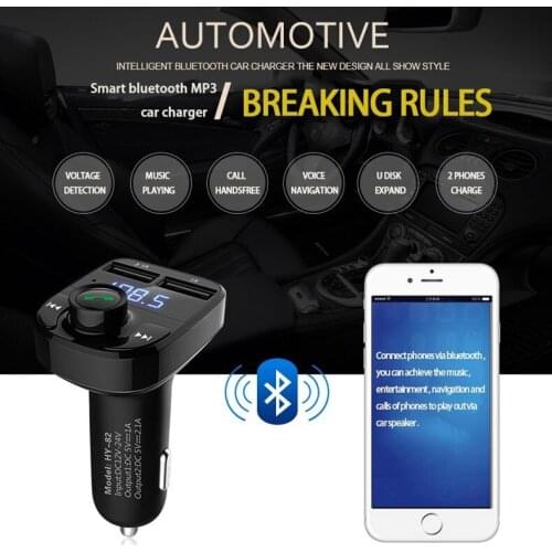 Car MP3 Audio Player Bluetooth Car Kit FM Transmitter Handsfree Calling 3.1A Dual USB Car Charger Phone Charger
