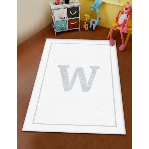 White grey W letter patterned modern carpet runner round carpet kitchen carpet free shipping soft tissue bedroom living room