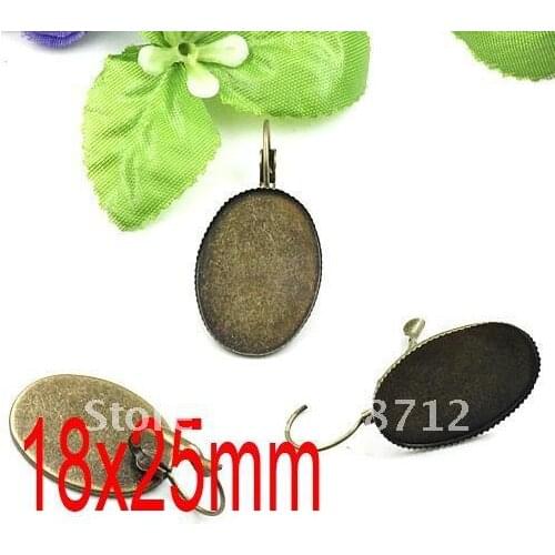 Free shipping!!! Earring Leverback , Cabochon Settings , earring blank , oval ,200 pieces,18x25mm