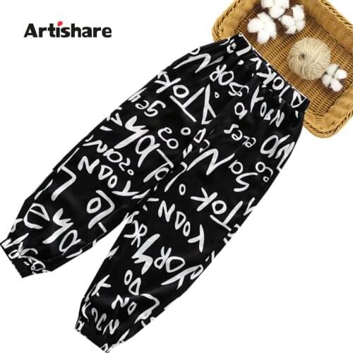 Summer Pants For Girls Letter Trousers Girl Casual Style Child Pants Teenage Childrens Clothes 6 8 10 12 14
