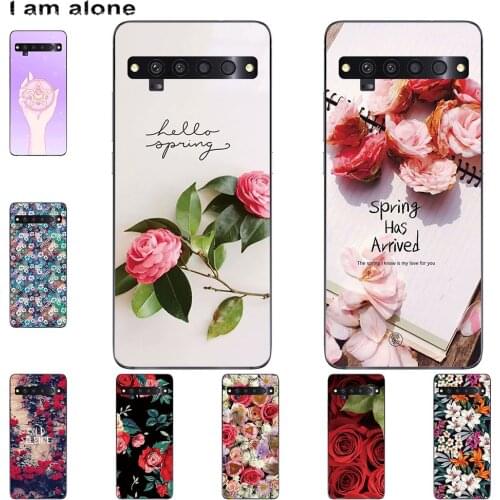 I am alone Phone Case For TCL 10L 10 Pro 2020 Soft Silicone Fashion Color Cute Cartoon Printed Paint Mobile