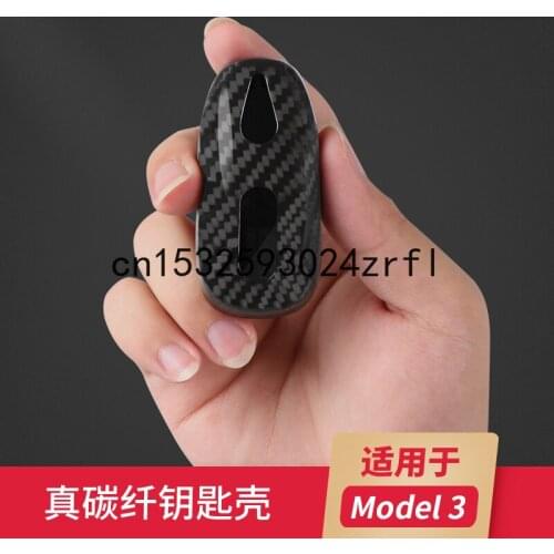 For Tesla Model 3 carbon fiber key case refitting car key case cover car accessories