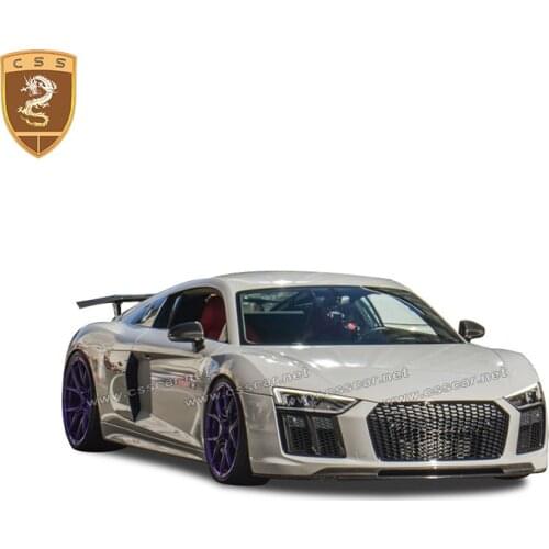 Commas For New Audi R8 V Style Front Lip Rear Splitter Rear Wing Spoiler Carbon Fiber Body Kit