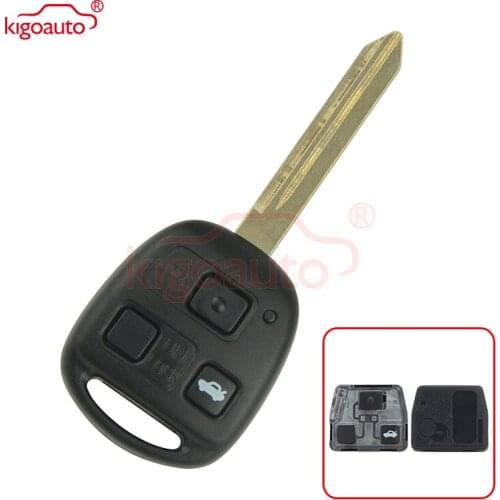 Denso( not Valeo) Kigoauto Remote key 3 button no chip TOY47 434mhz for Toyota Avensis 2004-2009