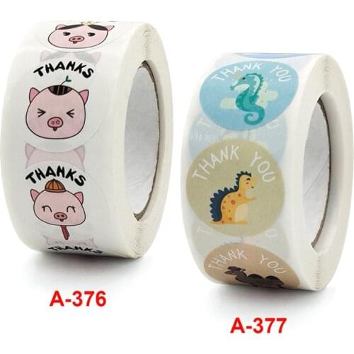 Kids Cartoon Animal Sticker Roll 500-Count Stickers Round Teacher Encouragement Motivational Lable Sticker for Teacher DU55