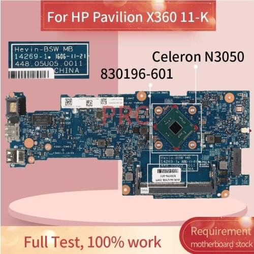 830196-601 830196-501 For HP Pavilion X360 11-K Celeron N3050 Notebook Mainboard 14269-1 SR29H Laptop motherboard
