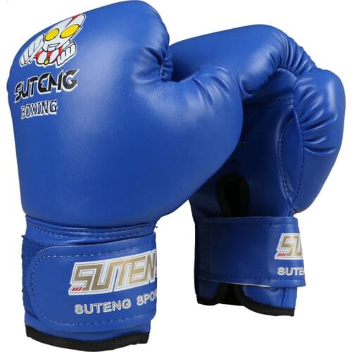 ENZHE Child Kids Kick Fighting Boxing Gloves Muay Thai Carton Funny Training Boxing Glove Sanbags TKD Sports Sparring Mittens
