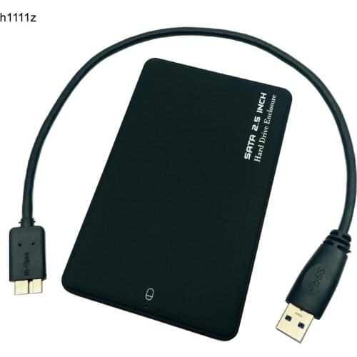 HDD Case 2.5" SATA to USB 3.0 Enclosure with Cable USB SATA Adapter HDD Box Case for Hard Disk Drive Up to 2TB SSD Supports UASP