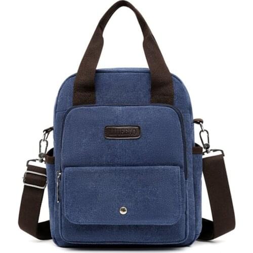 Canvas Handbag For Men 2021 Waterproof Multifunctional Backpack Youth Shoulder Phone Bag Outdoor Cycling Sports Cross Body Bag