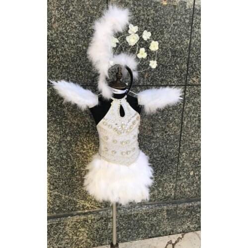 Latin dance, feather, exquisite dance show, samba Costume Boy children girl Stage catwalk Model competition perform