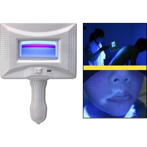 Beauty Facial Skin Testing Skin Analyzer w/ Light Blocking Hood Facial Lamp Facial Skin Testing Examination Magnifying Analyzer