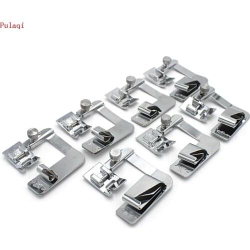 Pulaqi DIY Home Machine Sewing Accessory Edging Crimping Foot Home Multi-function Sewing Machine Accessories Knitting Supplies