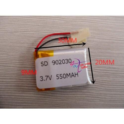 3.7V lithium tablet battery 902030 092030 Bluetooth stereo doll toy 550mAH
