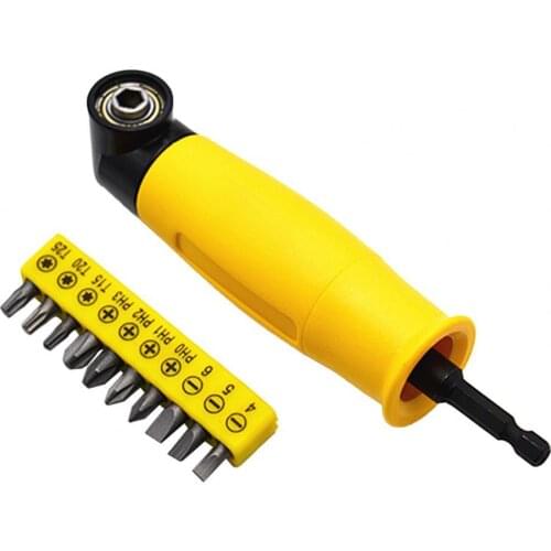 Magnetic Electric Drill 90 Degree Right Angle Extension Driver Electric Screwdriver Drill Bit Holder