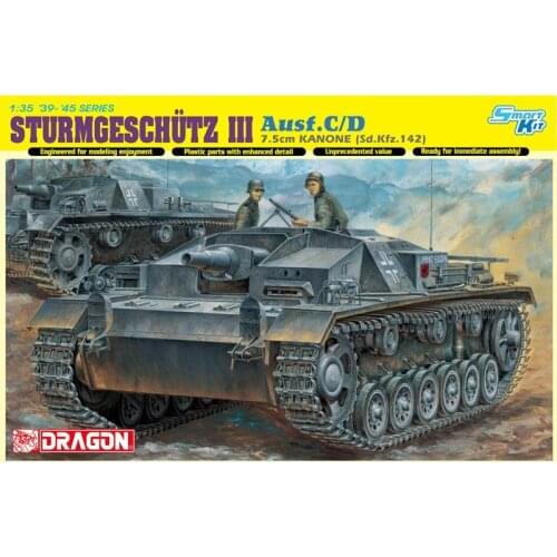 DRAGON 6851 1/35 STURMGESCHUTZ 7.5cm KANONE Ausf.C/D (Bonus:Magic tracks) - Scale Model Kit