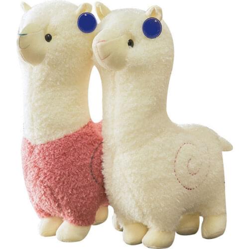 Cute 28cm Cartoon Alpaca Plush Doll Toy Fabric Sheep Soft Stuffed Small Plush Toy Alpaca Doll Cute Puppet Creative Pillow
