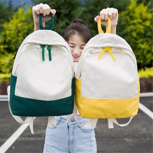 Minimalist Girls Backpack 2019 Women Canvas Backpacks Ladies Shoulder School Bag Backpack Rucksack for Girls Travel Fashion Bag