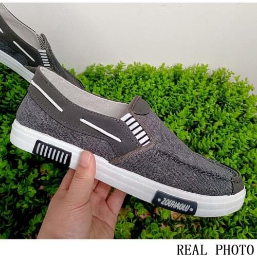 2021 Canvas Shoes Men Spring Summer Casual Canvas Shoes For Men Flats Slip On Men Shoes Free shipping Driving Sneakers Men Shoes