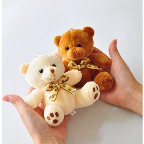 Plush Keychain Bear Pendant Plush Toys Cartoon Bouquet Wedding Activity Children Birthday Gift Boy Kids Girl Animal Doll New