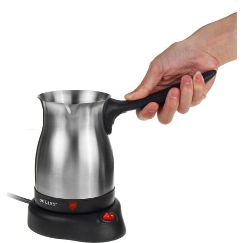 800W Portable Electric Coffee Maker Turkish Greek Coffee Machine Stainless Steel Separated Home Office Espresso Tea Moka Pot