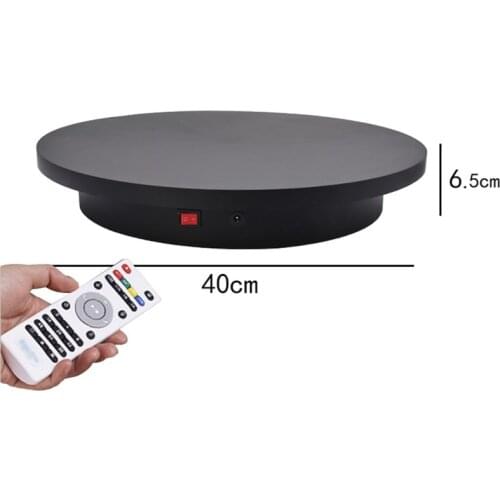 40CM Electric Turntable 360 Degree Remote Control Photography Display Stand Automatic Rotating Table AC 100-240V