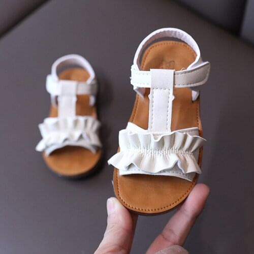 Girls Baby Sandals Shoes Summer Childrens Princess Shoes Non-slip Soft Bottom Kids Flat Sandals Casual
