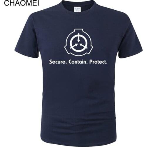 SCP Foundation Secure Contain Protect Fan SCP Wiki Logo Inspired T-Shirt Men Women Cotton T-shirts Harajuku Cool Tops Tees C159