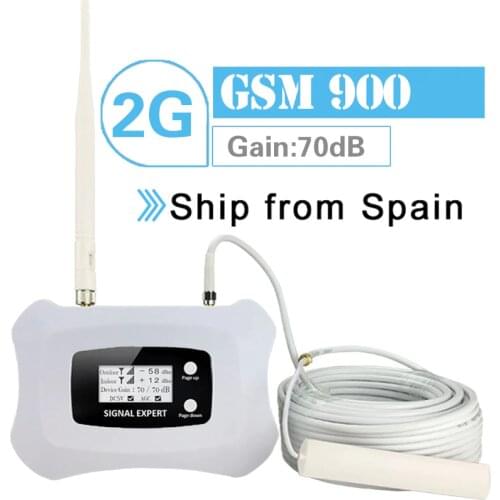 Cellular Amplifier GSM Cellular Signal Amplifier 3g UMTS GSM 900 Repeater 70dB Gain Smart Mobile Phone Booster GSM 3g Antenna