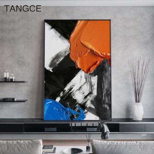 Abstract Colorful Blue Yellow Posters Prints Modern Minimalism Red Wall Art Picture for Living Room Nordic Decor Canvas Painting