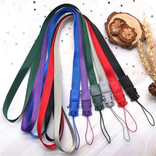 Solid color Tag Lanyard Neck Strap for Work Permit ID Card Holder Keys keychain Mobile Phone Straps Office Supplies accessories