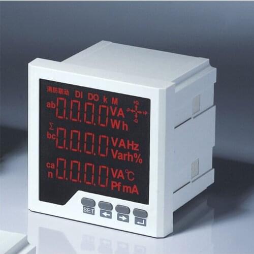 LED Display Three Phase Multifunction Power Meter 220VAC Digital Panel Mount Meter With RS485 Communication
