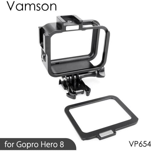 Vamson for GoPro Accessories GoPro Hero 8 Black Aluminum Alloy Protective Frame Camcorder Housing Case for Hero 8 Action VP654