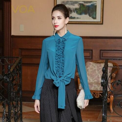 VOA Light Blue Blouses