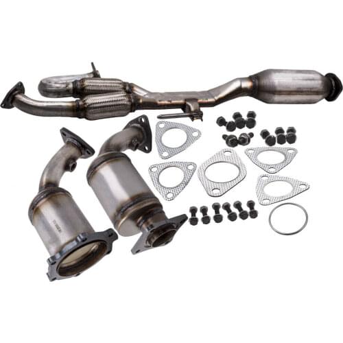 Exhaust Manifold Catalytic Converter Set of 3 For Nissan Murano 3.5L 2003-2007