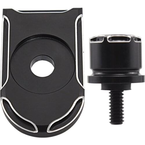 Motorcycle Rear Fender Seat Bolt Screw Tab Cover Mount Hardware Edge Cut For Harley Sportster Dyna Touring Softail CVO 96-Up