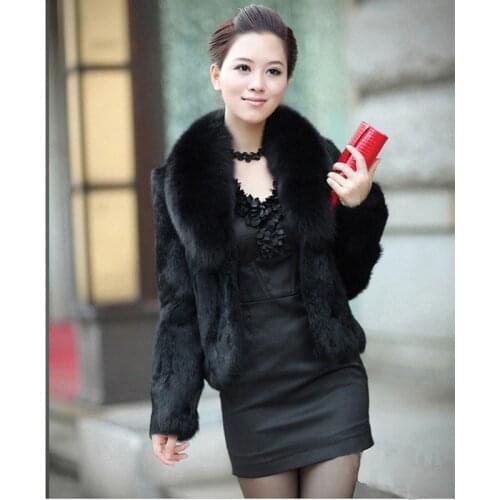 Elegant Women Faux Fox Fur Coat Winter Thick Fluffy Long Sleeve Solid Warm Outerwear Luxury Fur Jacket Elegant Mujer Bontjas
