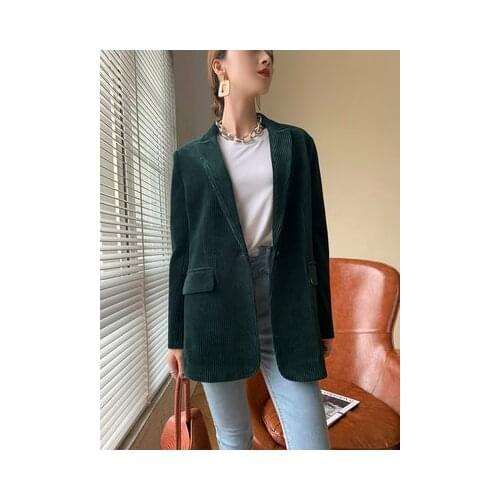 Fashion corduroy suit womens Blazers women Blazers women coat spring New high quality leisure Women leisure suit versatile top