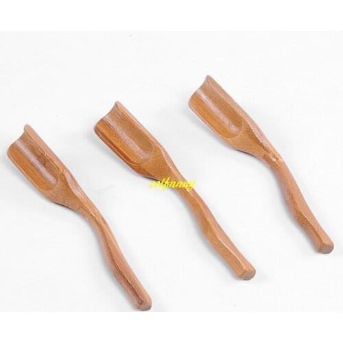 100pcs/lot 16*3cm Bamboo Tea Spoon Honey Sauce Suger Spoons Coffee Scoop Tea Utensil Kitchen Accessorie Tableware