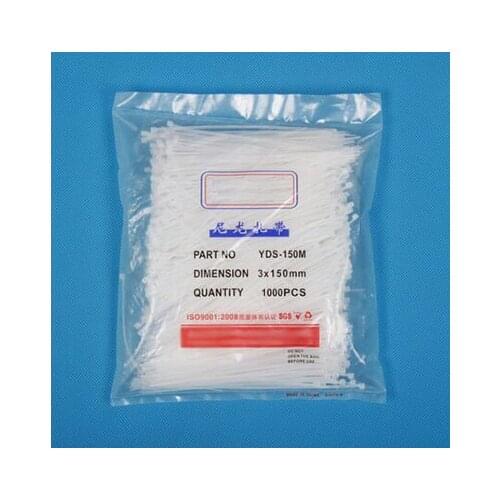 1000pcs/lot 3mm*150mm Nylon cable ties Self-locking plastic cable ties 3*150mm