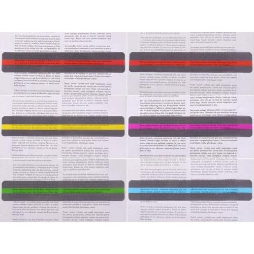 20pcs fashion Reading Guide Strips hot sale Students Highlighter Colored Overlays Bookmark 8pcs small size+12pcs large size#37