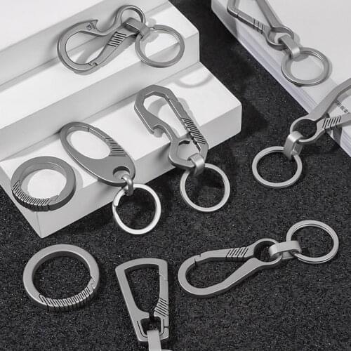 26/31/36mm Titanium alloy Men Keychains EDC Key Rings Jewelry Holders High-Quality Ultra Lightweight bottle Opener Accessories