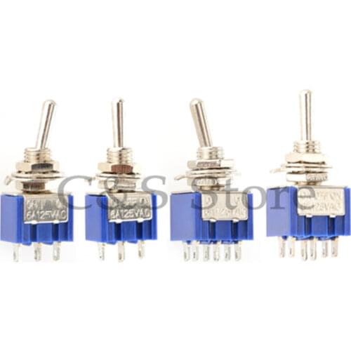 5pcs Toggle Switch Mini Switches 2 Position 3 Position Latching Switch MTS-102/103/202/203 ON-ON SPDT ON-OFF -ON SPDT DPDT
