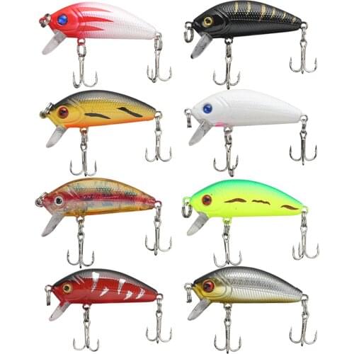 8x Fishing Lures Crankbait Floating Surface Topwater Hooks Tackle Bait Lifelike Poppers Swimbait for Snakehead Trout Bass