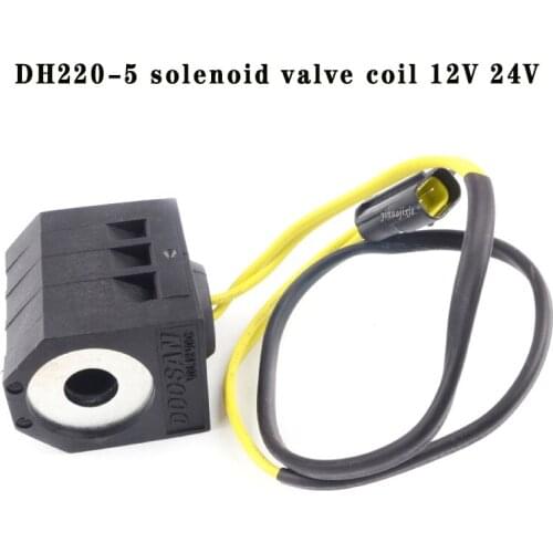 Excavator accessories high quality solenoid valve coil for Daewoo DH220-5 engine 12V 24V