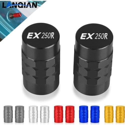 With Logo "EX250R" For KAWASAKI Ninja EX250R Moto Accessorie Wheel Tire Valve stem caps Cover Aluminum Valve Caps Stem Cover