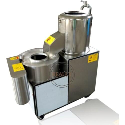 Automatic Industrial Potato Washing Peeling and Cutting Machine Tubers Peeler Slicer