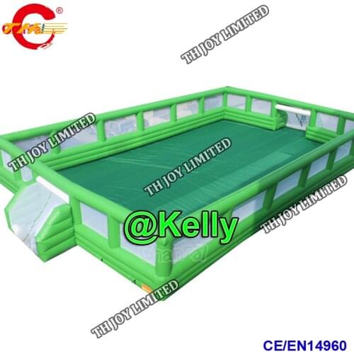 Free door shipping giant inflatable football field for sale, outdoor team building inflatable sport game soccer field pitch